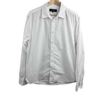 Rag & Bone Store Exclusive White Button Front Cotton Long Sleeve Size L